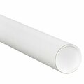 Bsc Preferred 3 x 30'' White Tubes with Caps, 24PK S-912